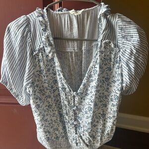 Floral Puff Sleeve Blouse